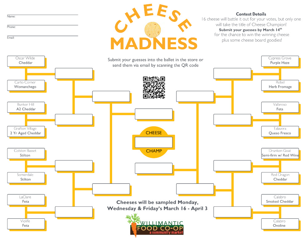 WFC Cheese Madness Brackets 2026